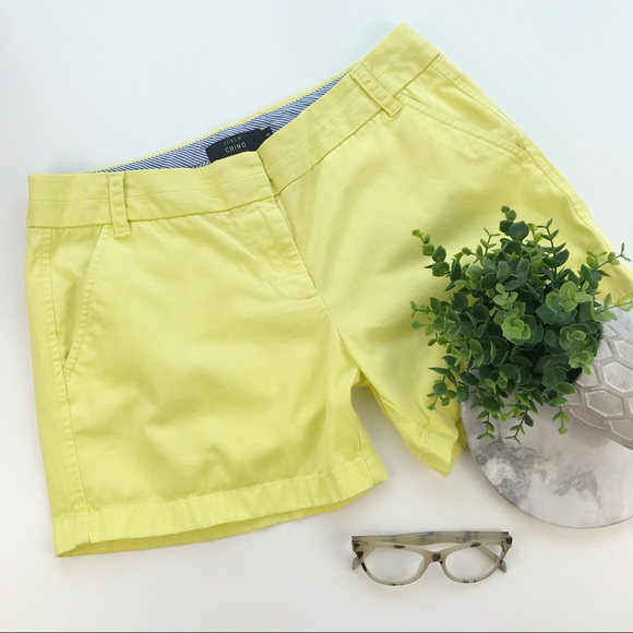J. Crew Pants - J Crew Chino Shorts Yellow 5 Inch Inseam